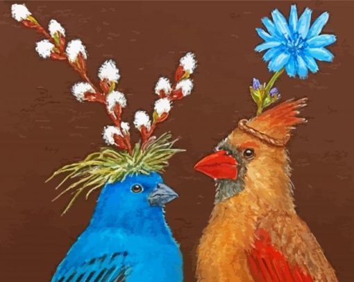 Aesthetic Birds paint by number