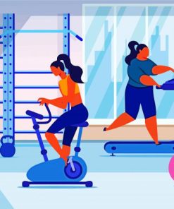 Aesthetic Gym Illustration paint by number