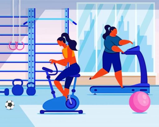 Aesthetic Gym Illustration paint by number