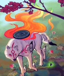 Aesthetic Okami paint by number