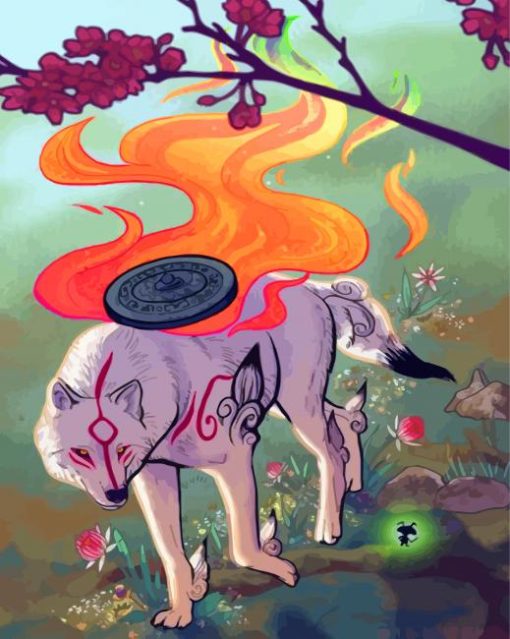 Aesthetic Okami paint by number