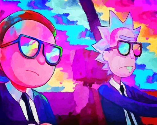 Aesthetic Rick And Morty paint by numbers