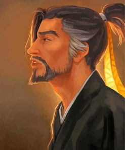 Asian Hanzo Warrior paint by number