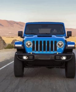 Blue Jeep paint by number