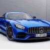 Blue Mercedes Amg Gt paint by number