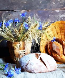 Bread Still Life paint by number