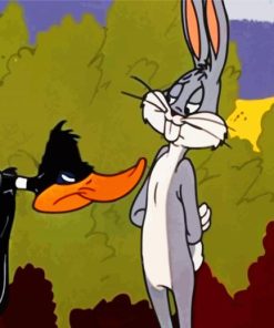 Bugs Bunny And Daffy Duck paint by number