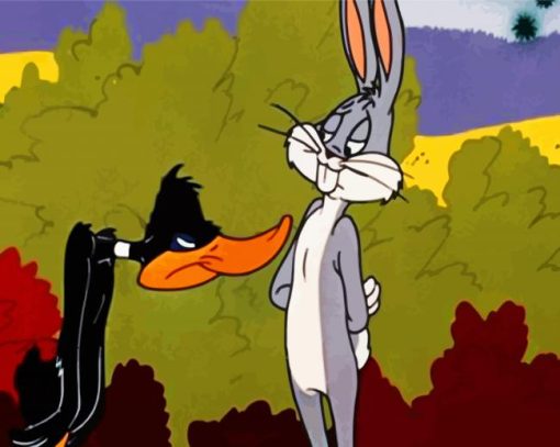 Bugs Bunny And Daffy Duck paint by number