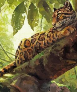 Clouded Leopard paint by number