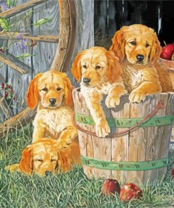 Cute Puppies paint by number