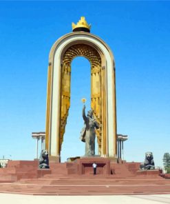 Dushanbe Somoni Monument paint by number