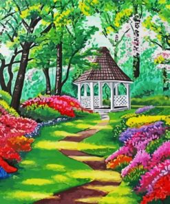 Enchanted Garden And Gazebo paint by number