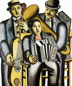 Fernand Leger Three Musicians paint by numbers