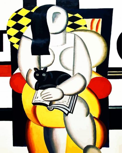 Fernand Leger Woman With A Cat paint by numbers