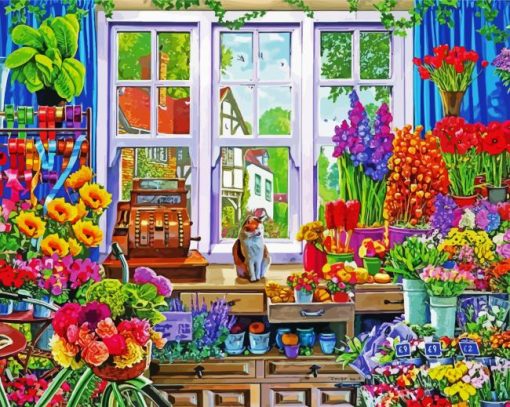 Flower Shop paint by number