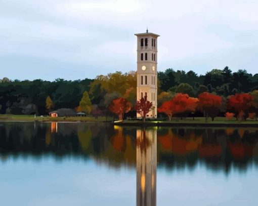 Furman University South Carolina paint by number