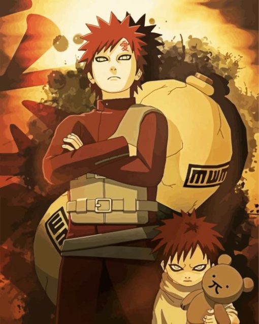 Gaara Naruto Anime paint by number