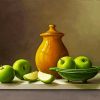 Green Apples And Jugs Still Life paint by numbers