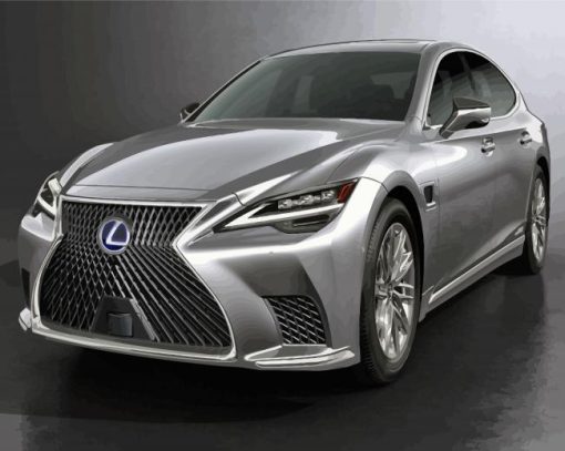 Grey Lexus Car paint by numbers