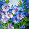 Hollyhocks Flowering Plant Art paint by number