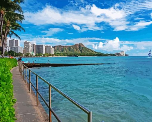 Honolulu Hawaii paint by number