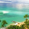 Honolulu Beach Seascape paint by number