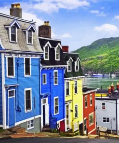 Houses St Johns Newfoundland And Labrador Canada paint by number