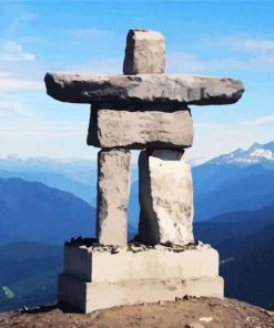 Inukshuk Whistler Mountain paint by numbers