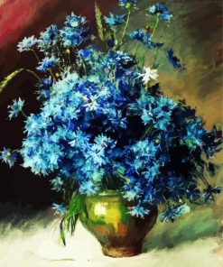 Isaac Levitan Cornflowers paint by numbers