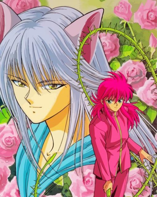 Kurama Yu Yu Hakusho paint by numbers