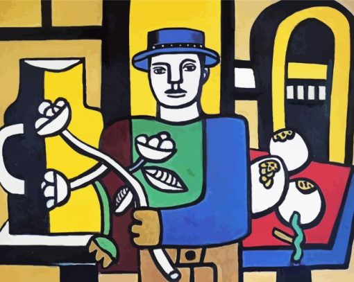 Leger The Man In The Blue Hat paint by number