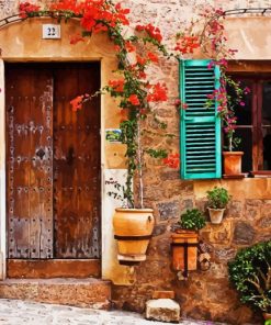 Majorca Spain Old House paint by number