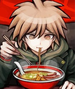 Makoto Naegi Eating Ramen paint by number