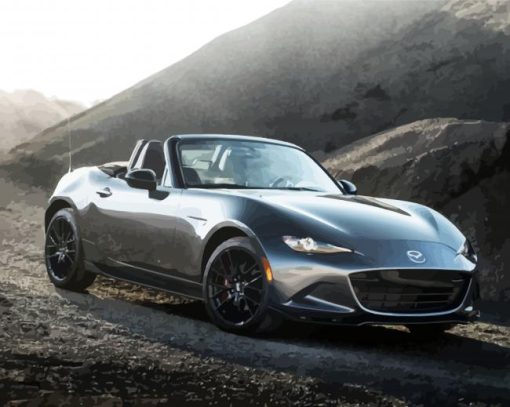 Mazda MX5 Sport Car paint by numbers