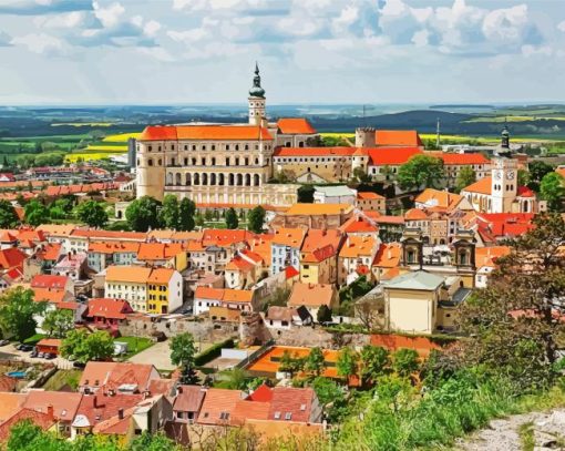 Mikulov In Moravia Czech Republic paint by numbers