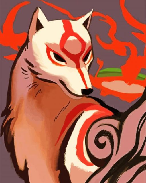 Okami Dog paint by number