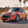 Orange Mini Cooper paint by numbers