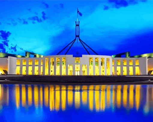 Parliament House Canberra Australia paint by number