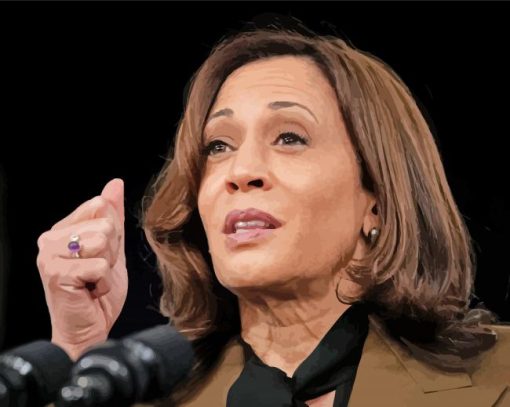 President Kamala Harris paint by number