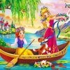 Princesses On Boat paint by number