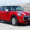 Red Mini Cooper paint by numbers