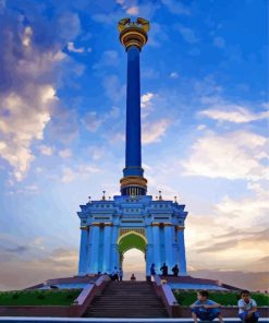 Rudaki Park Monument paint by number