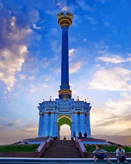 Rudaki Park Monument paint by number