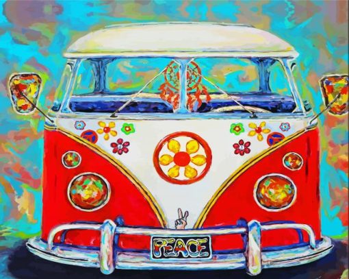 The Hippie Van paint by number