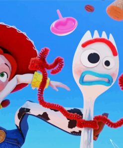 Toy Story Jessie And Forky paint by number