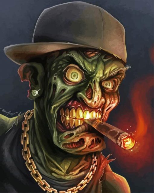 Zombie Gangster paint by number