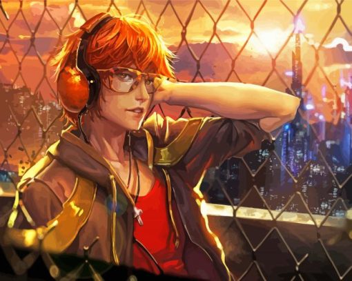 707 Mystic Messenger Anime Boy paint by number