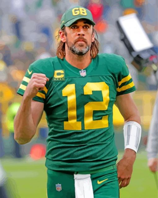 Aaron Rodgers Player paint by number