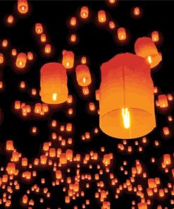 Amazing Chinese Lanterns paint by number