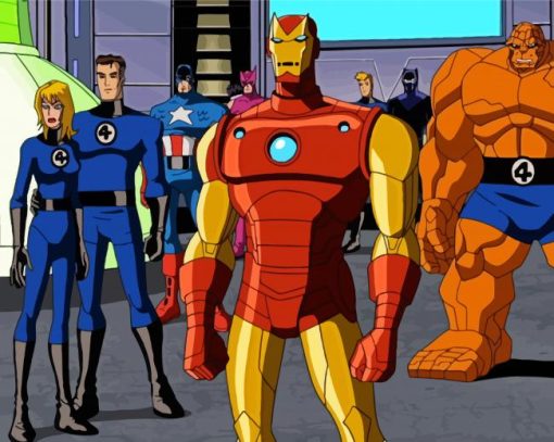 Avengers Earths Mightiest Heroes Animation paint by number